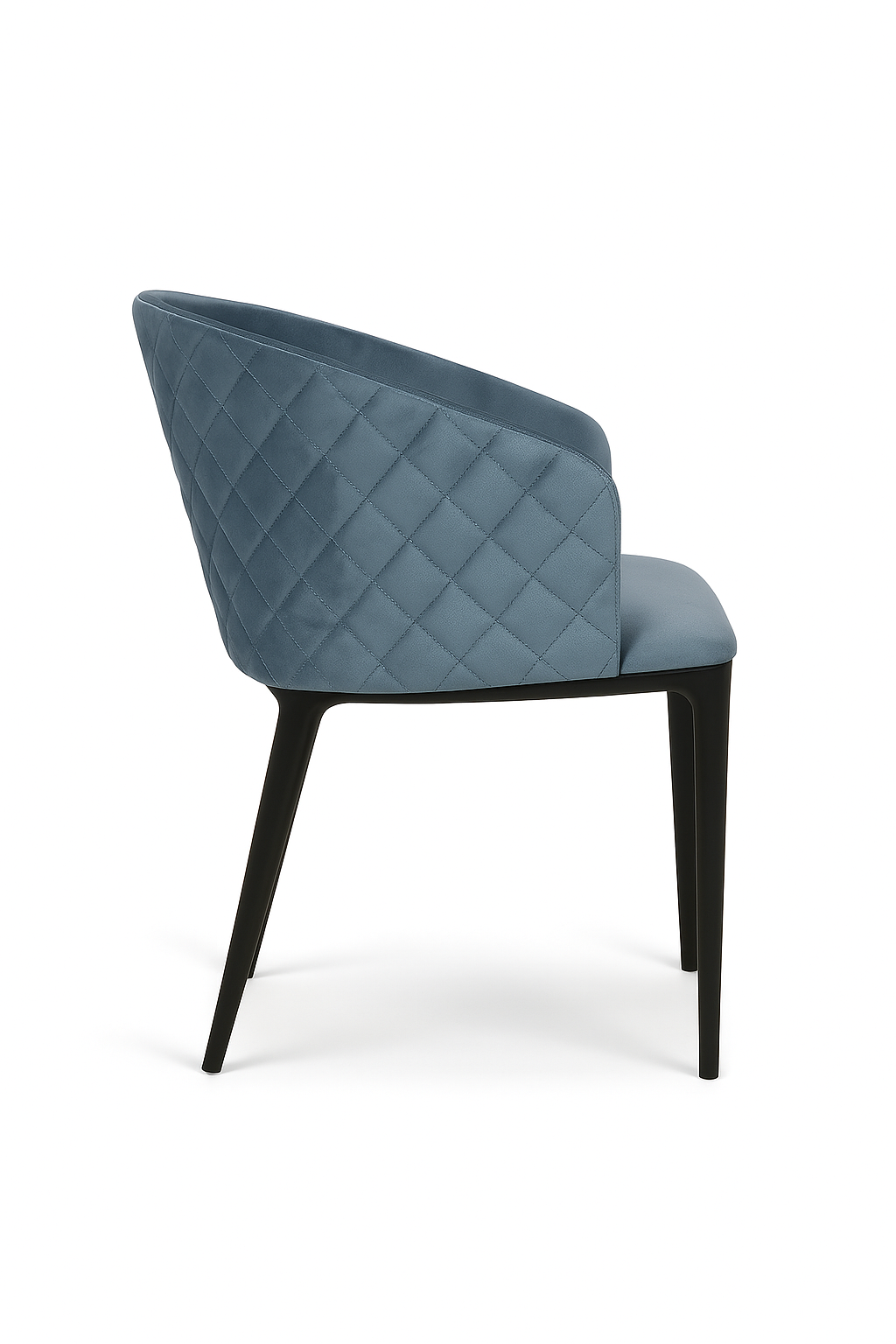 Quilted Midnight Blue Dining Chair