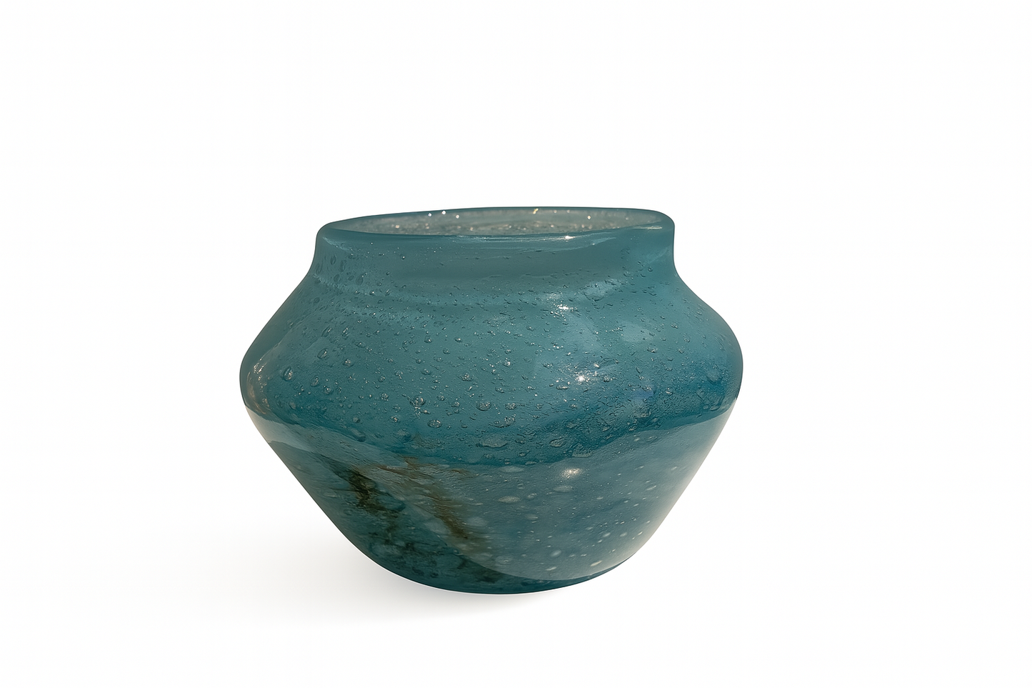 Aqua Drift Glass Vase