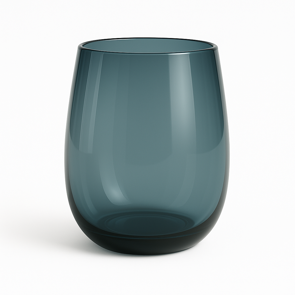 Aurora Glass Baby Blue Vase