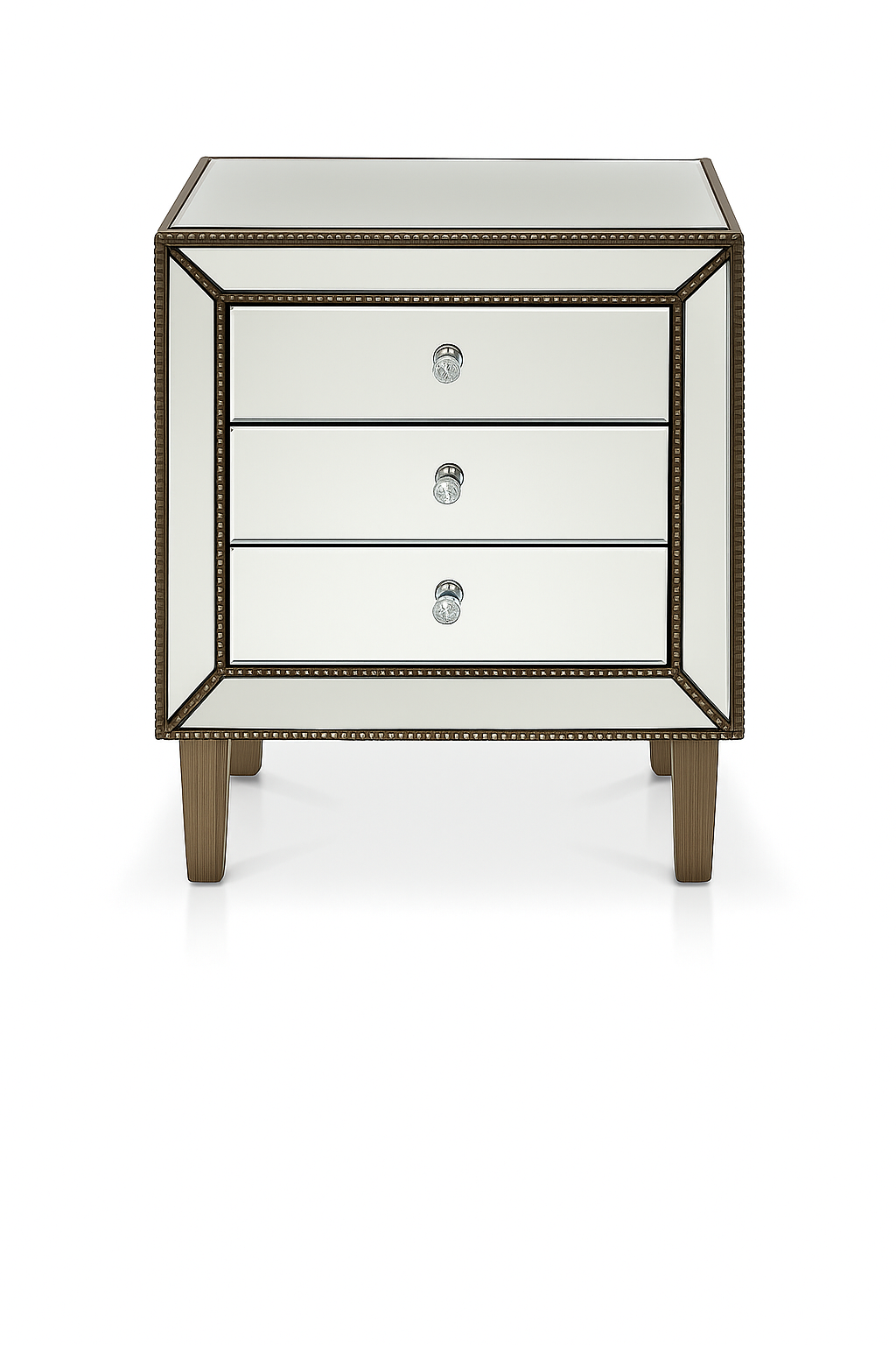 Lugo Mirrored Bedside Pedestal
