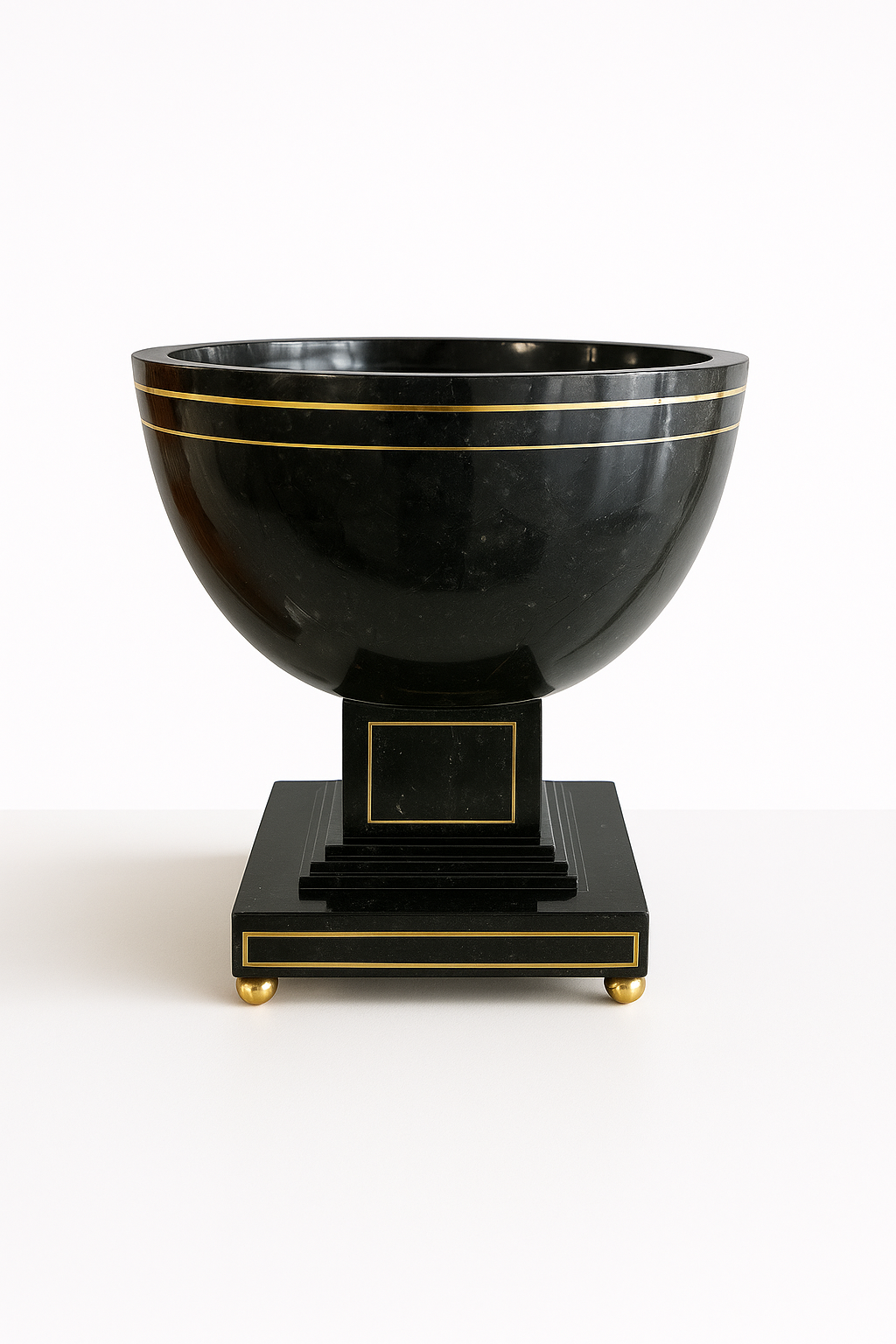 Ravenna Black & Gold Stone Art Bowl