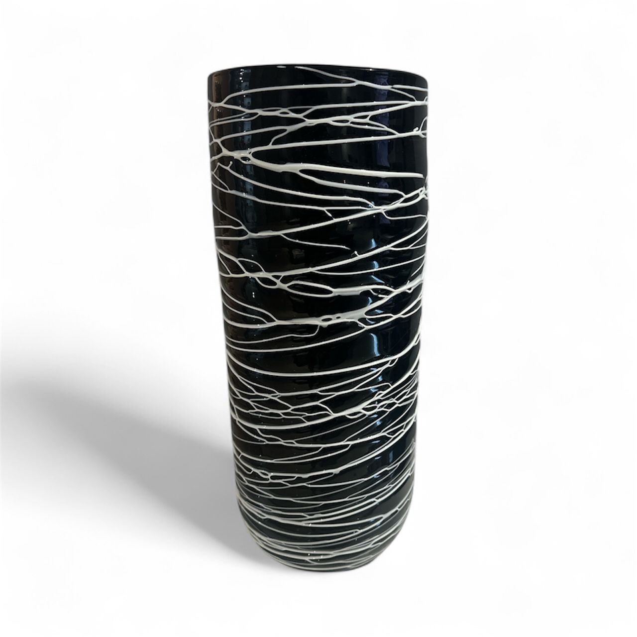 Black White Vein Tall Vase.jpg