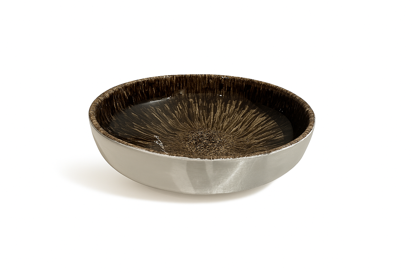 Brown Beige Ceramic Bowl