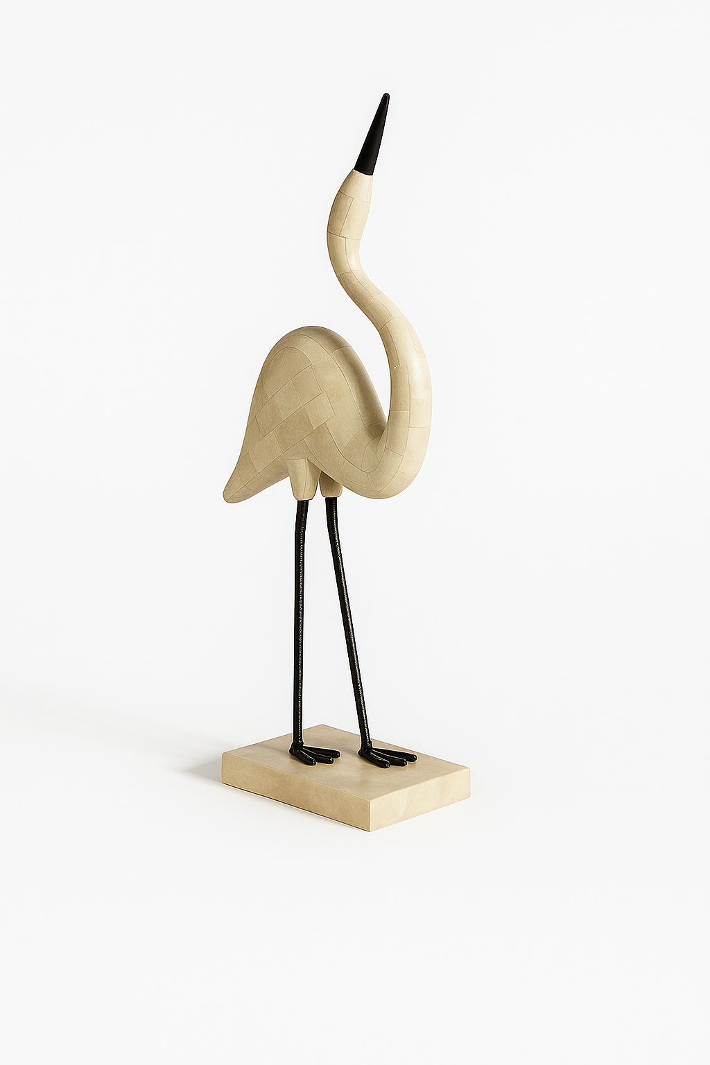 Sculptural Stone Crane