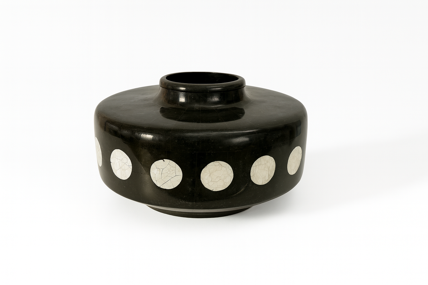 Dot Inlay Stone Vase