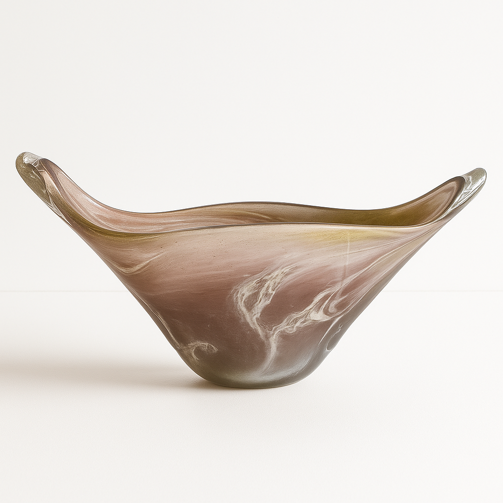Marbled Polish Glass Dish