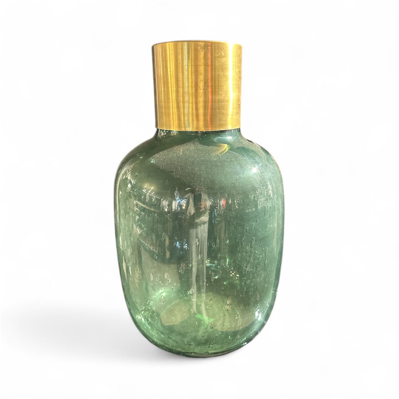 Glass Gold Top Vase