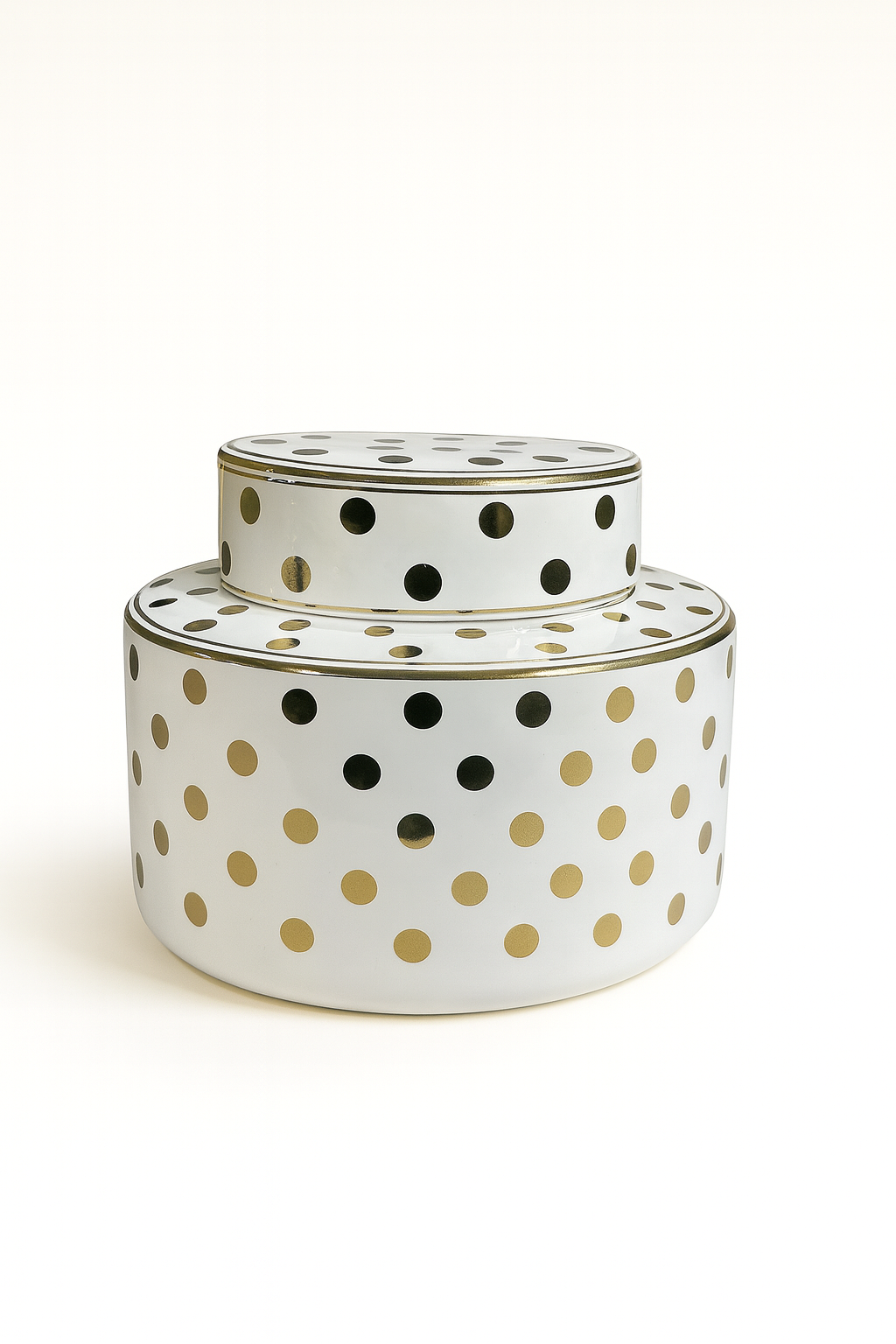 Gold Polkadot Vase