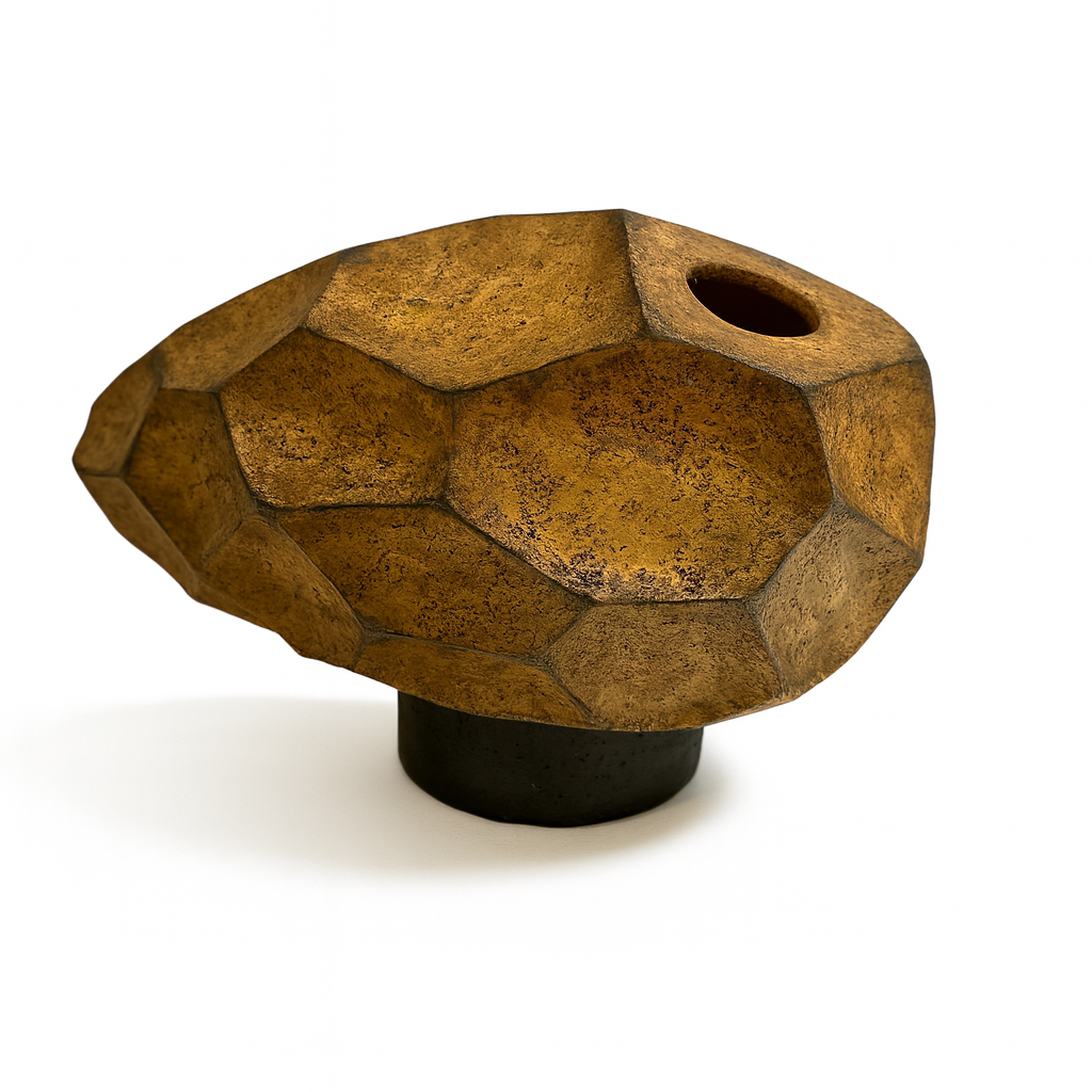 Golden Facet Vase