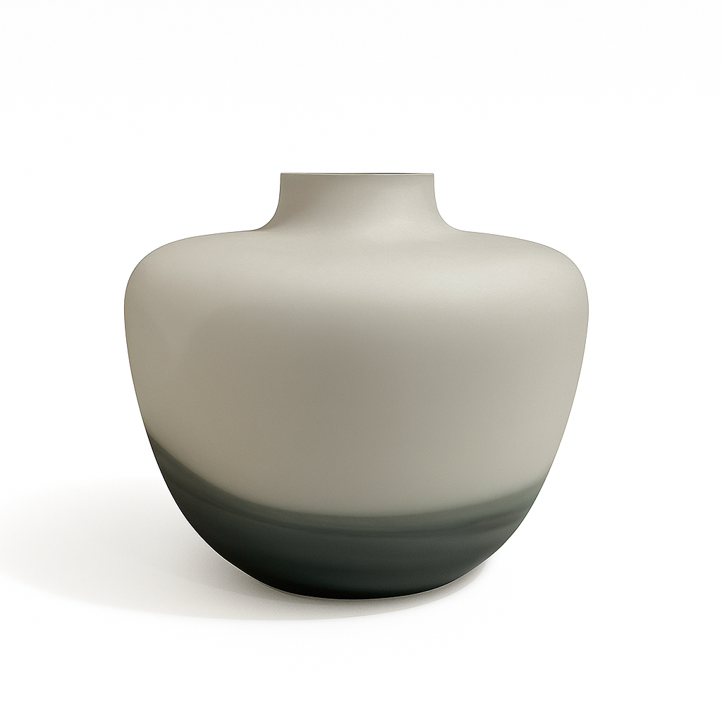 Grey White Vase