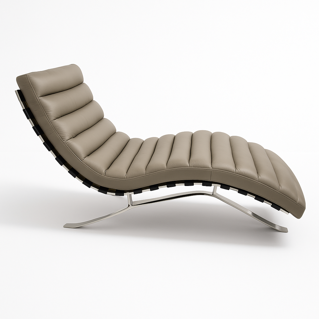 Lazio Full Leather Chaise