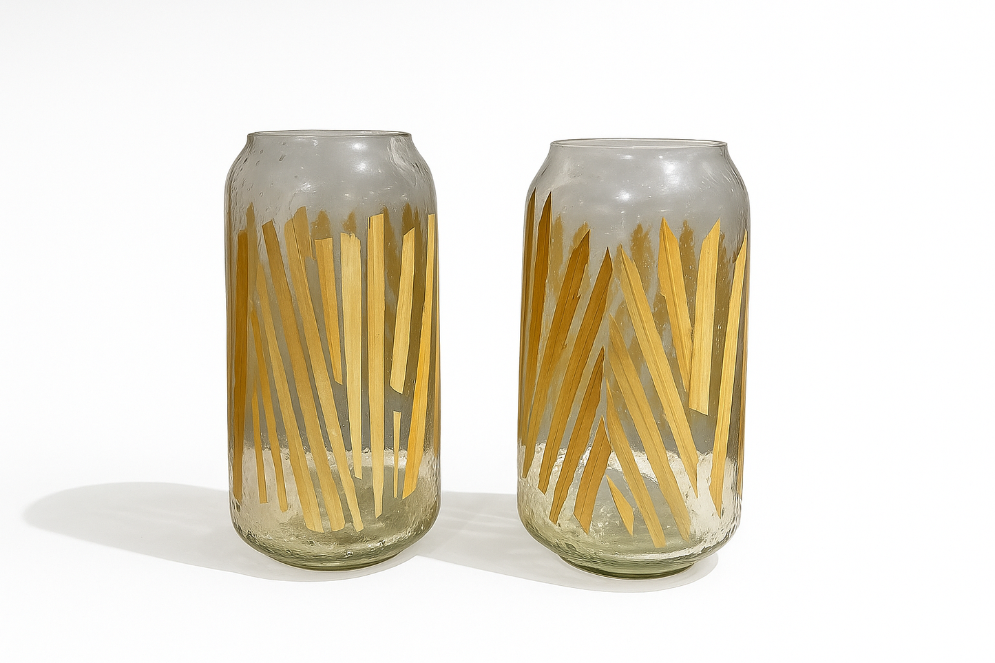 Gold Leaf Vase Set of 2