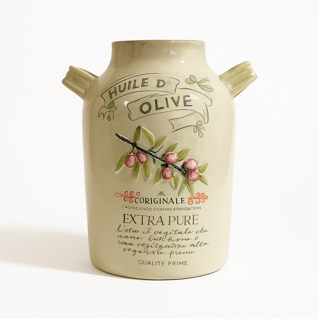 Olive Ceramic Jar