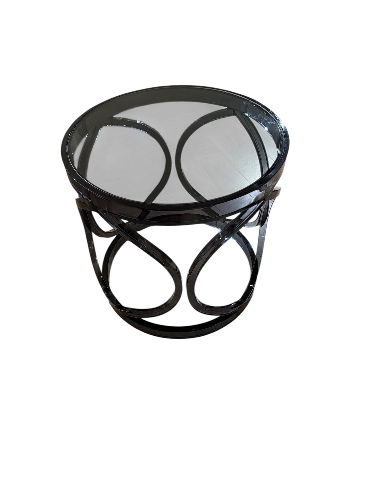 Olympus Smokey Round Side Table