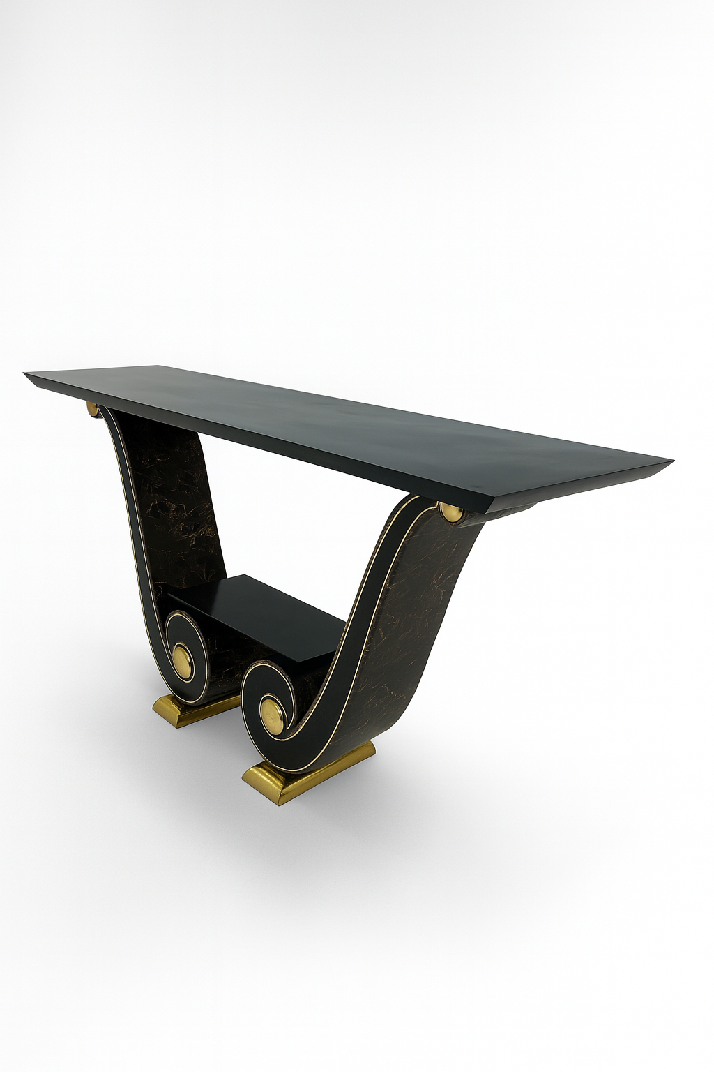 Ravenna Scroll Black & Gold Server