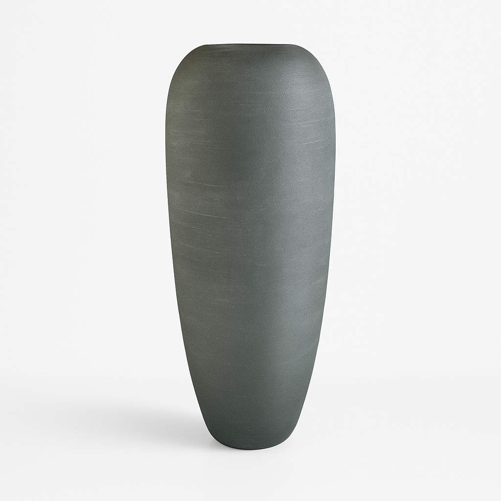 Charcoal Glass Vase