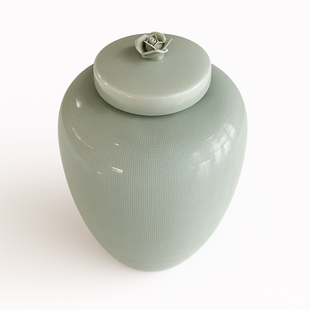 Rose-Lid Designer Vase