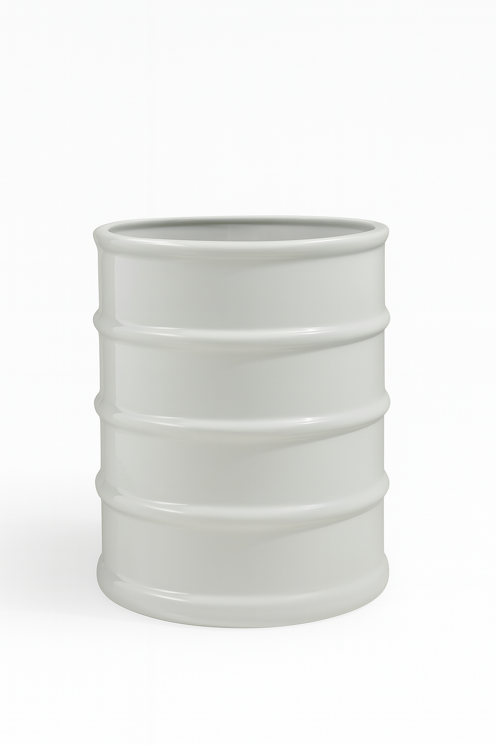White Circular Vase
