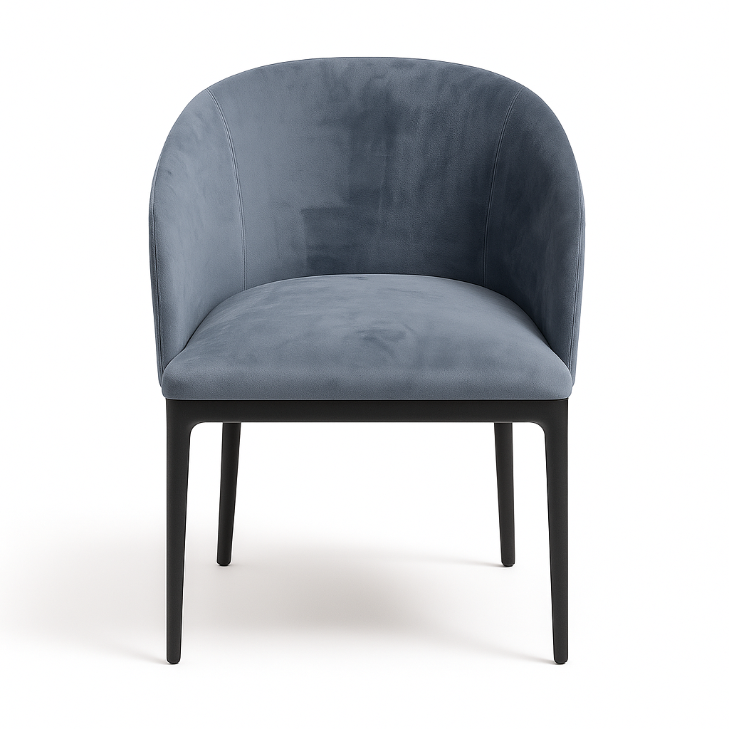 Quilted Midnight Blue Dining Chair