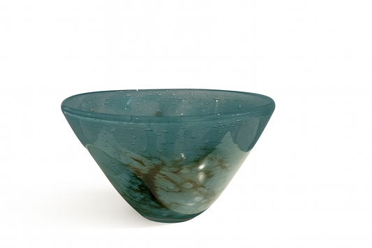 Aqua Drift Glass Vase