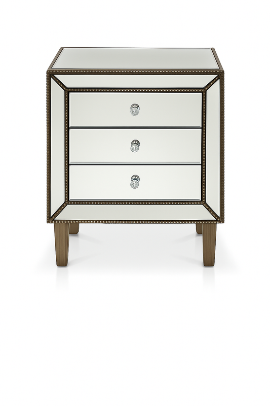 Lugo Mirrored Bedside Pedestal
