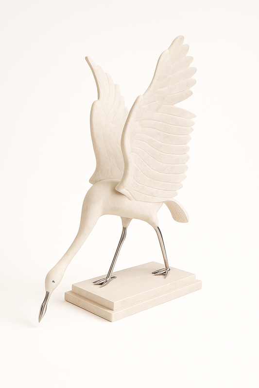 Beak Down Cream Crane