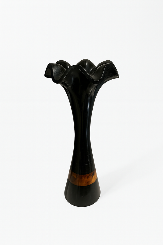 Black Stone Flower Vase