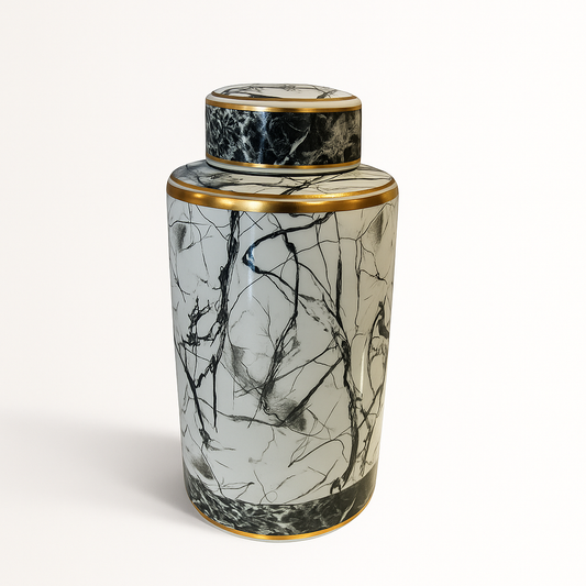 Marble Lidded Vase