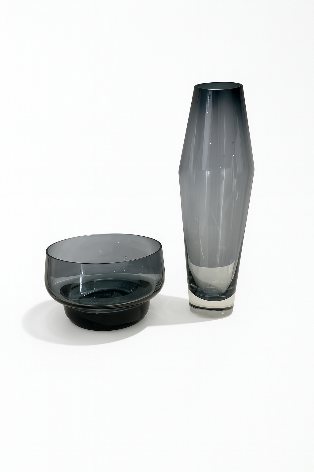 Blue Gray Tinted Vases