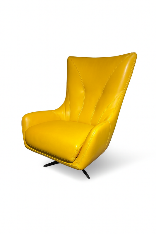 Brest Leather Occasional Chair Yellow