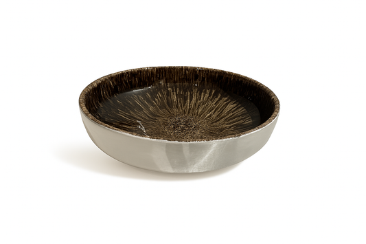 Brown Beige Ceramic Bowl