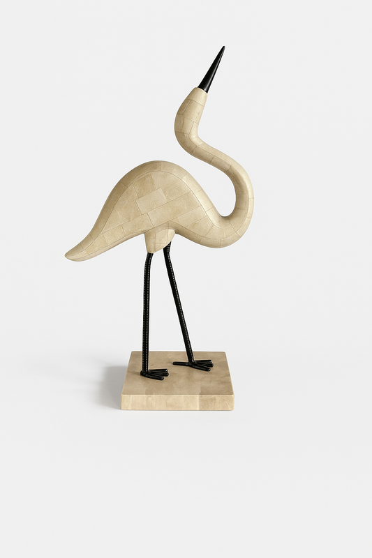 Sculptural Stone Crane