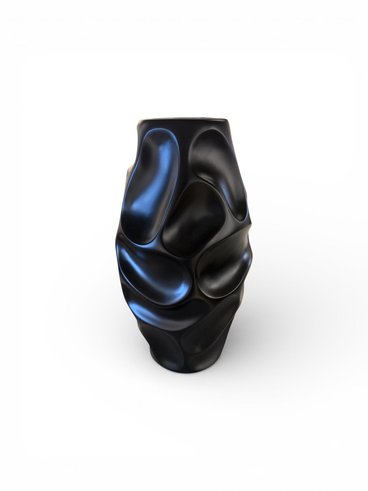 Crater Matt Black Vase