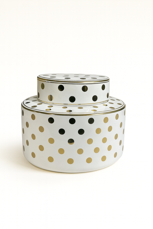 Gold Polkadot Vase