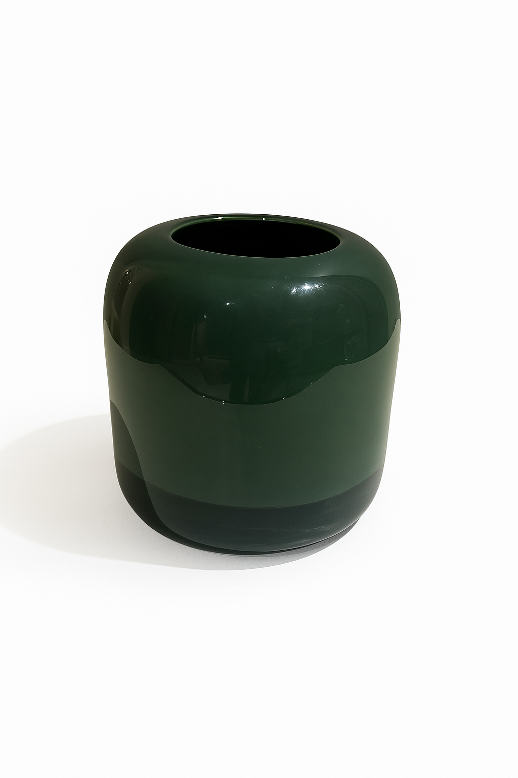 Low Green Vase