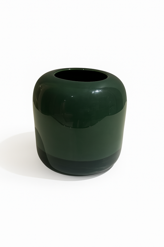 Low Green Vase