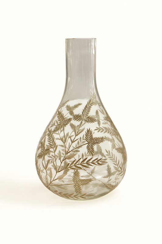 Leaf Glass Bulb Vase