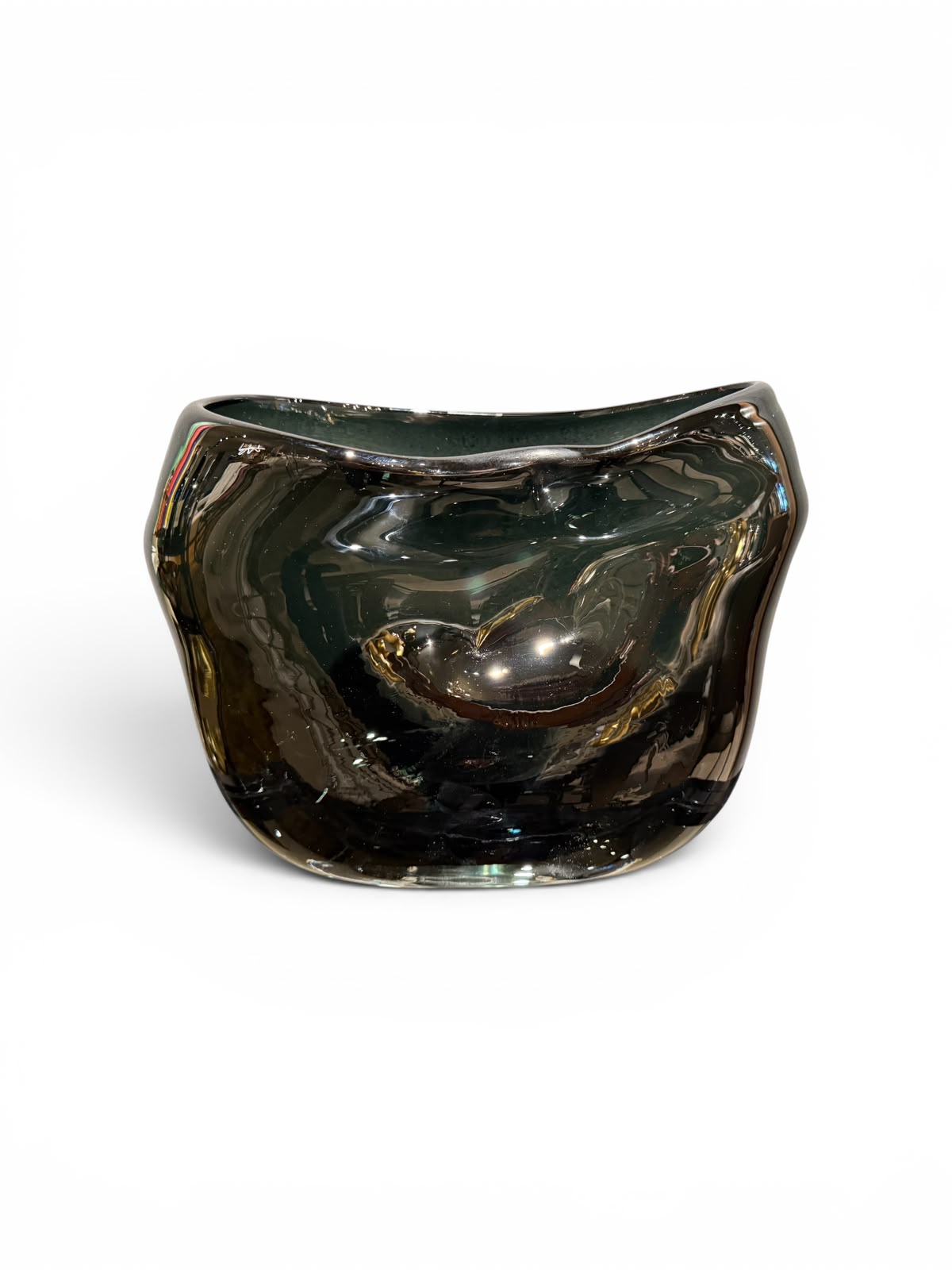 Midnight Black Glass Vase