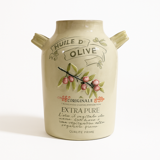 Olive Ceramic Jar