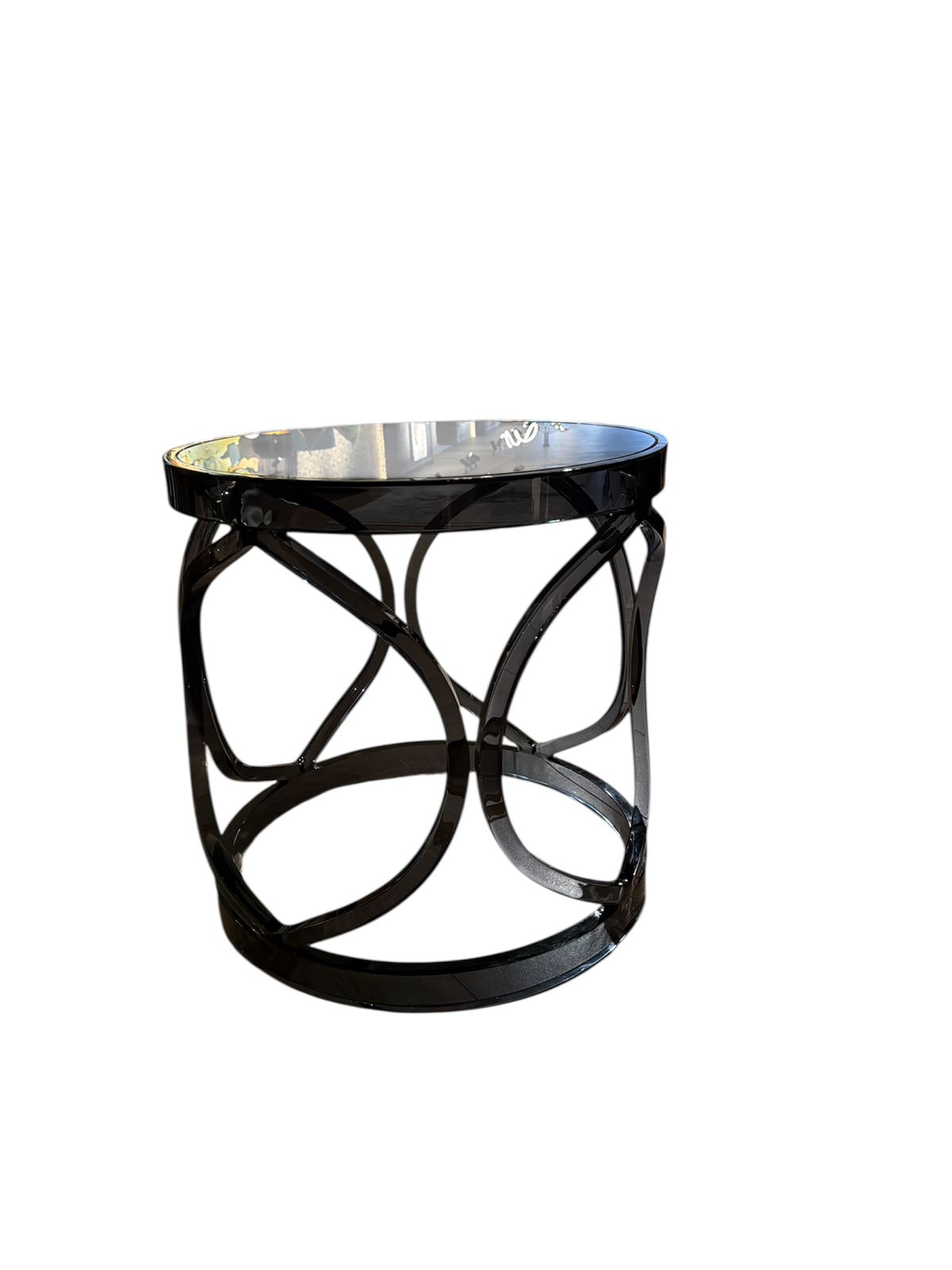 Olympus Smokey Round Side Table