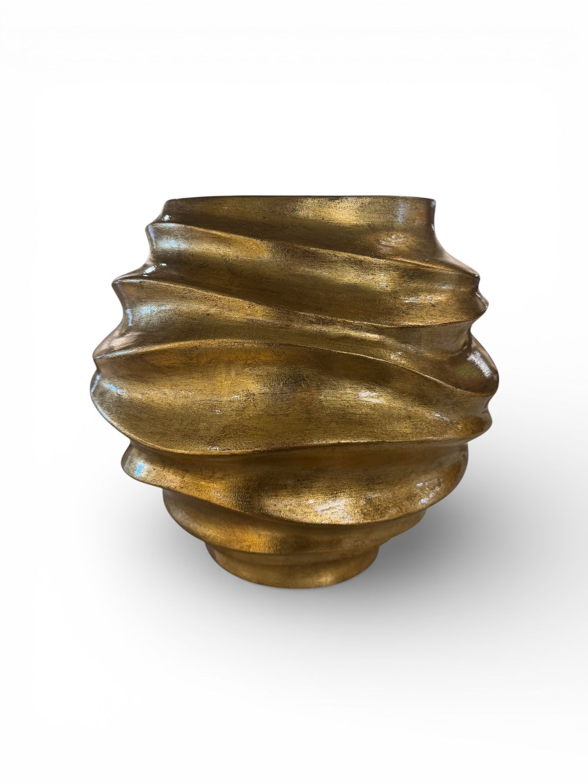 Rippled Gold Vase