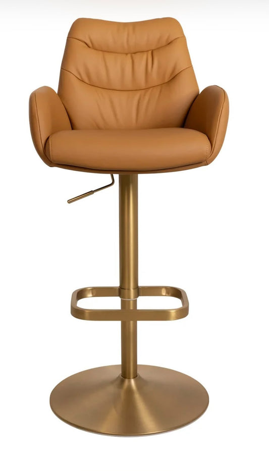 Romeo Italian Leather Swivel Barstool
