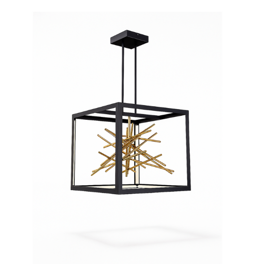 Starburst Gold and Black Ceiling Light