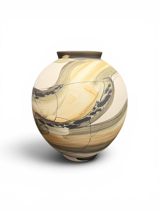 Swirl Beige Vase