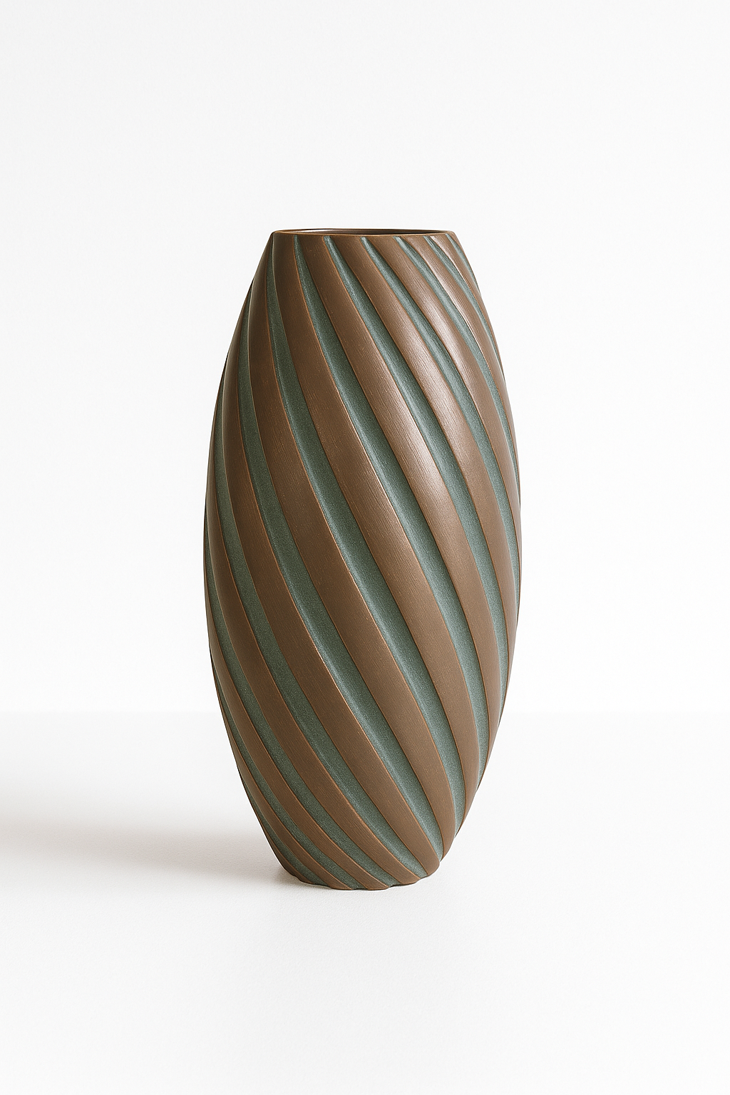 Swirl Elegance Gold Bronze Vase