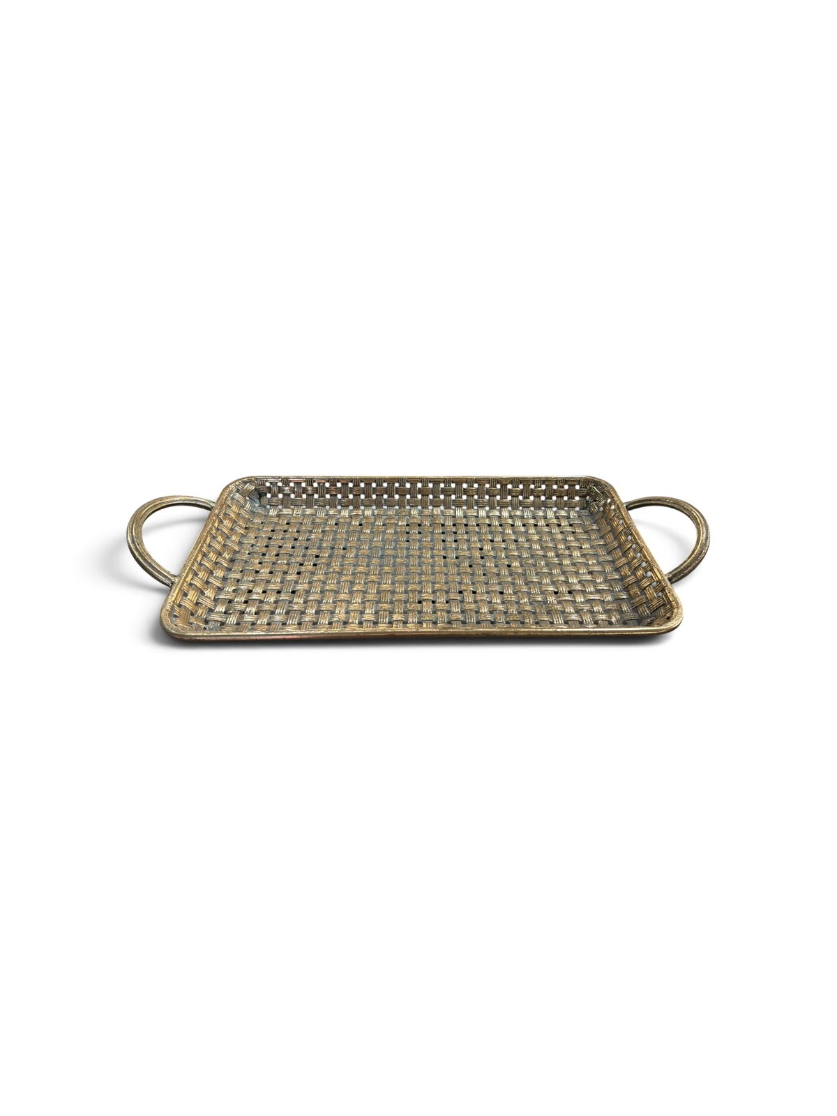 Tray With Handle Gold