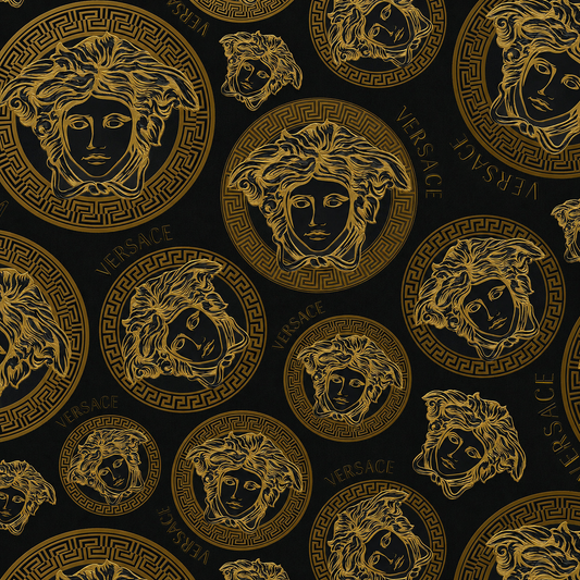 Versace Medusa Black & Gold Wallpaper