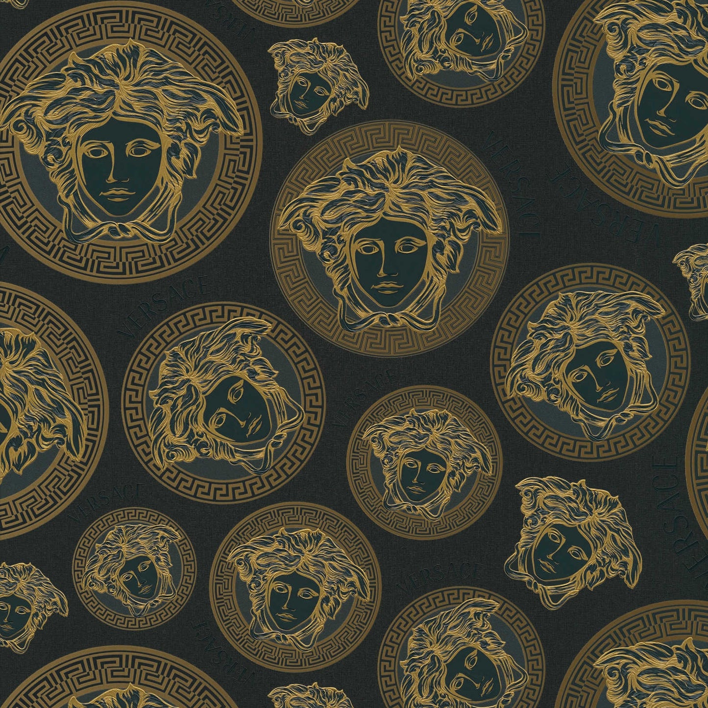 Versace Medusa Greek Key Wallpaper