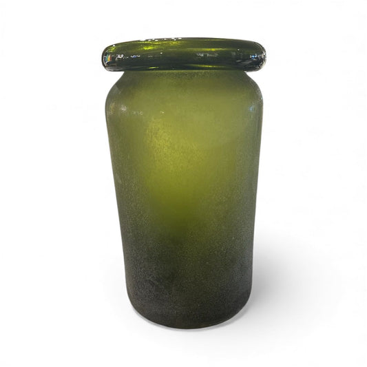 Frosted Green Vase