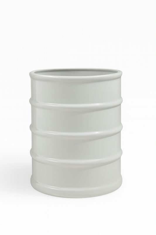 White Circular Vase